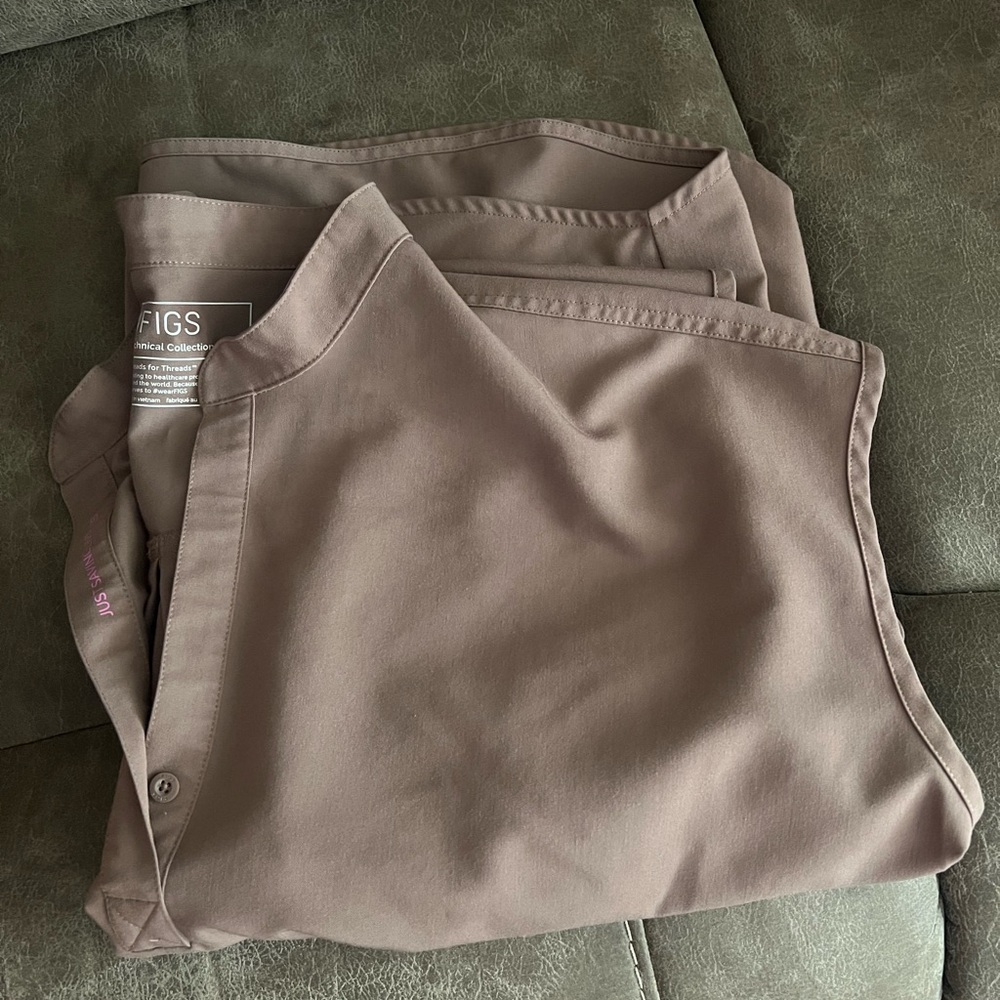 FIGS Taupe Scrub Top